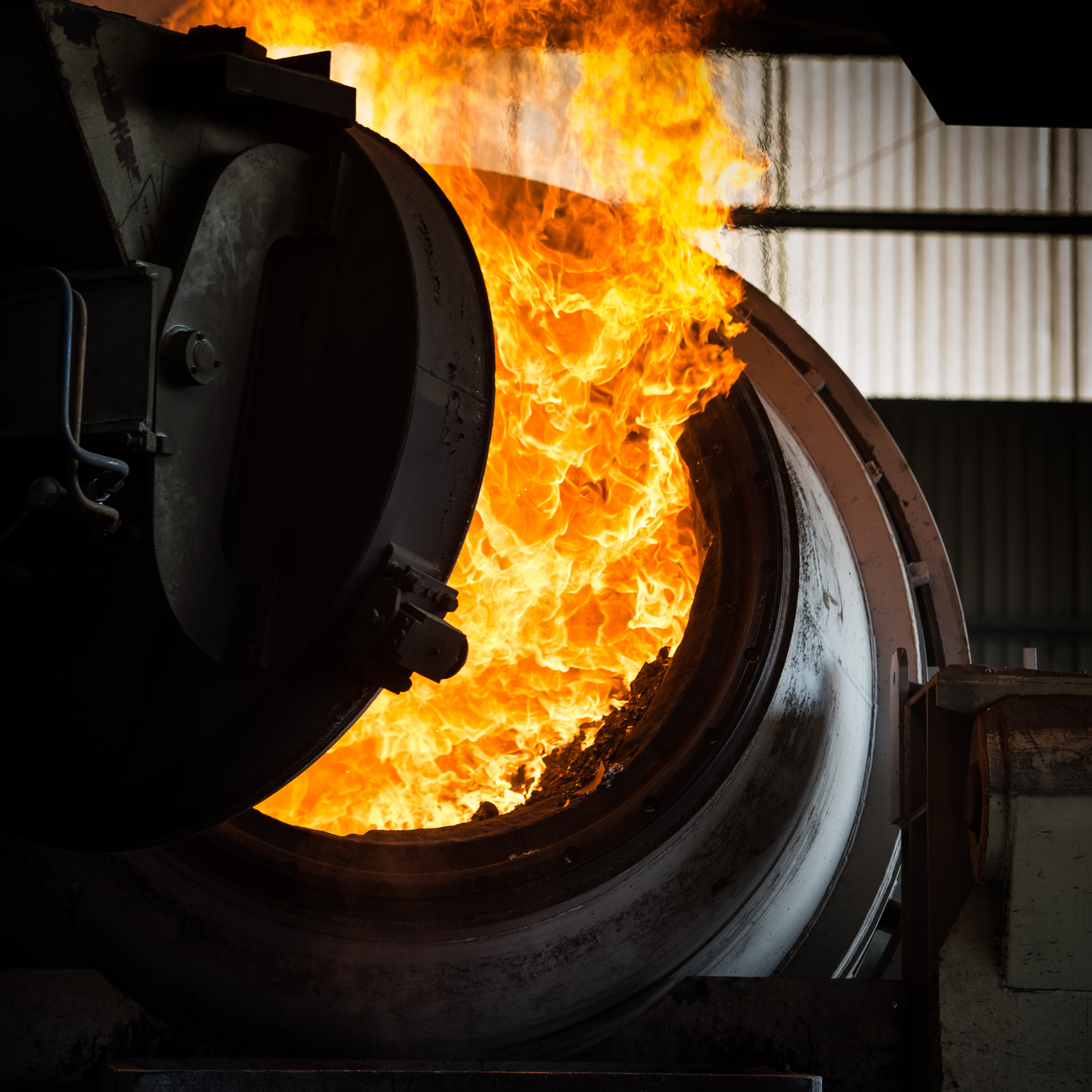 Hot steel pouring in steel plant, iron, aluminium